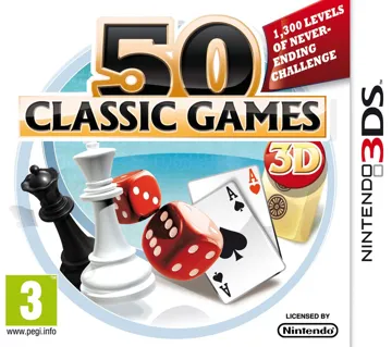 50 Classic Games 3D (Europe)(En,Fr,Ge,It,Es,Nl) box cover front